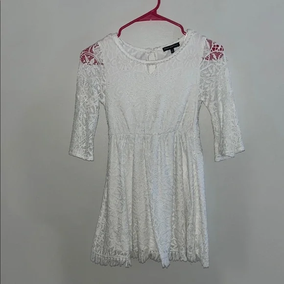 Sequin Hearts Dresses | Sequin Hearts Ivory Crochet Lace Dress | Color: White | Size: 8g | Ekt222'S Closet